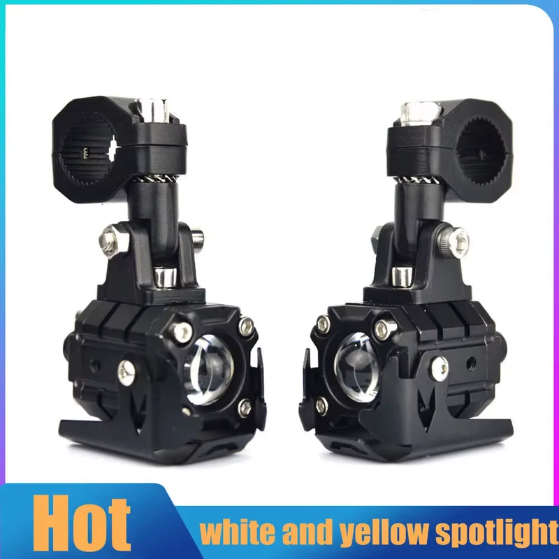 LED Motorcycle Headlight Driving Fog Lights LED Spotlight Auxiliary Fog Lamp Yel