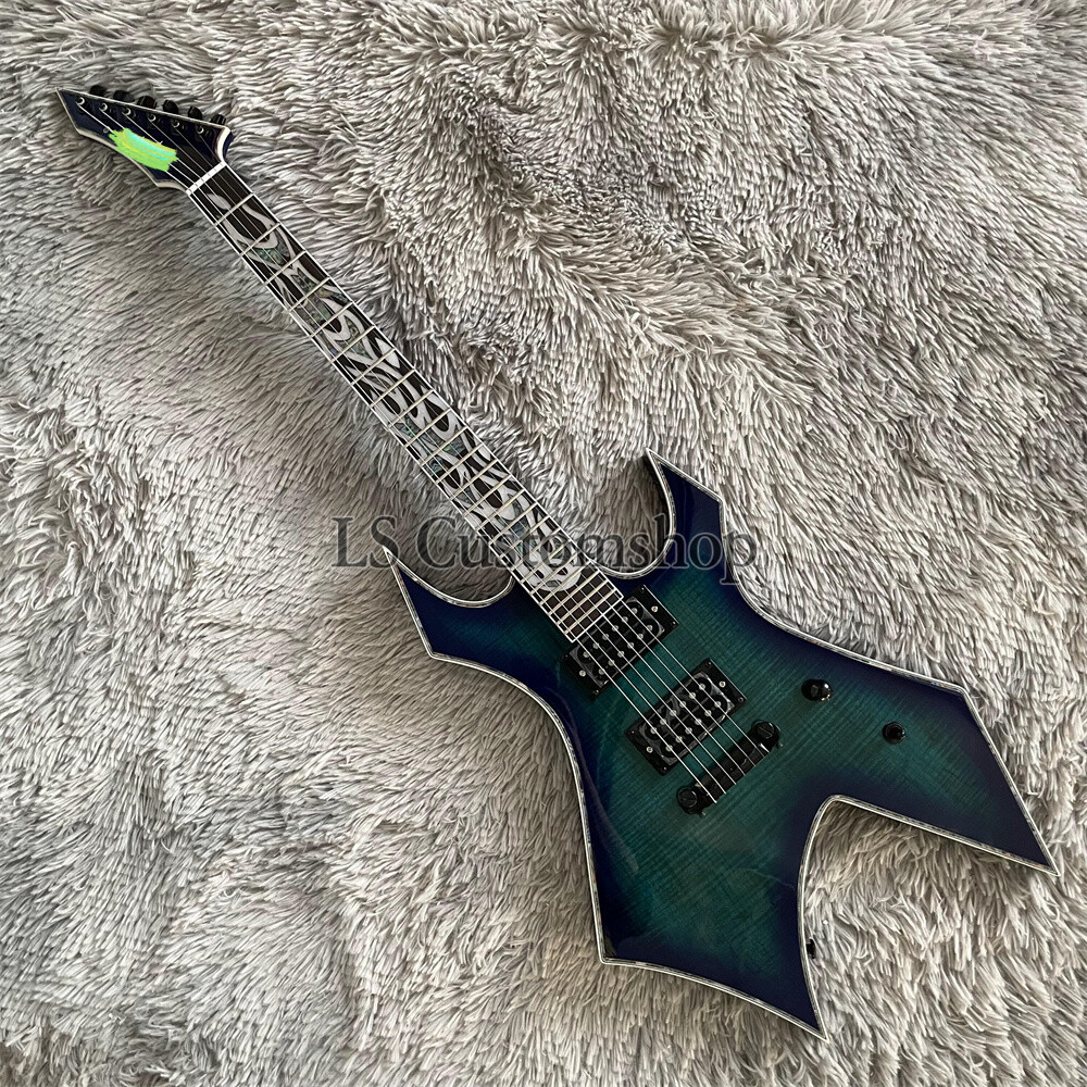 Blue Burst Flamed Maple BC Warlock Electric Guitar Body