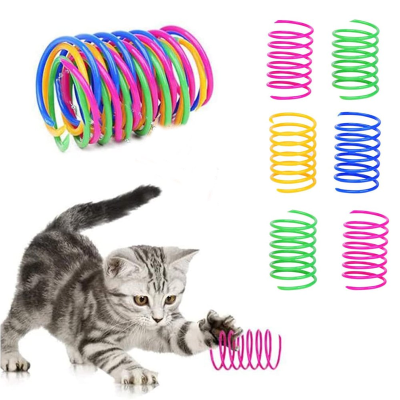 Cat Spiral Spring Toy, Cat Creative Toy to Kill Time and Keep Fit Interactive Ca