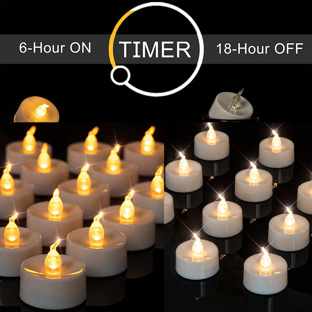 Lights With Timer Candles Lamp Decor Battery Operated