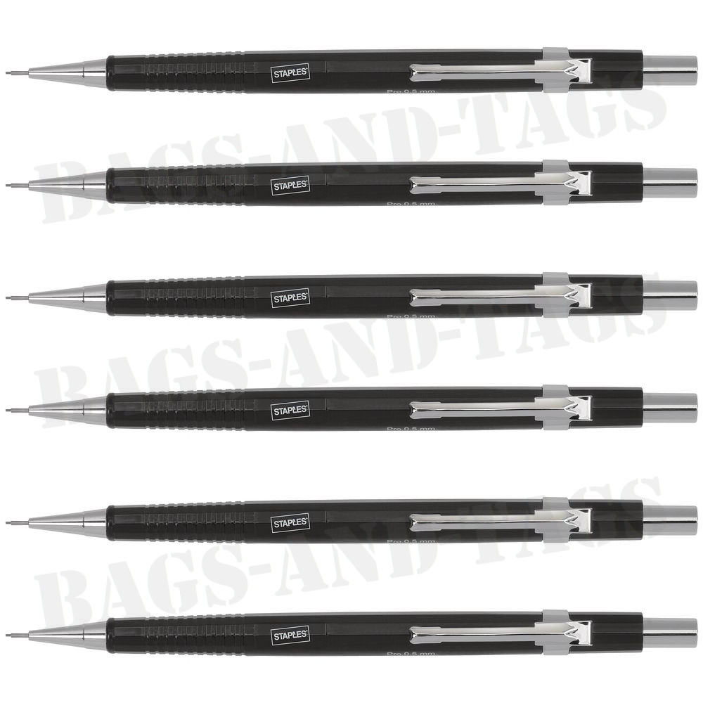 STAPLES Black Pro Mechanical Pencils 0.5mm HB Lead Propelling Pencil eBay