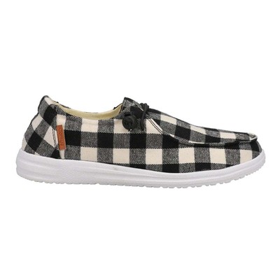 Corkys Kayak Plaid Slip On Boat Женские черные кроссовки Повседневная обувь 51-0127-WPLD