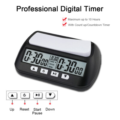 Chess Clock Digital Timer  Advanced For Game And Chess Timer Count Down Up O4N0