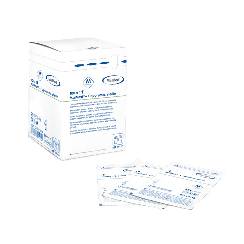 Maimed® Copolymer Sterile Untersuchungshandschuhe 100 St., Einzeln Verpackt S-L