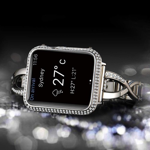 swarovski crystal apple watch case
