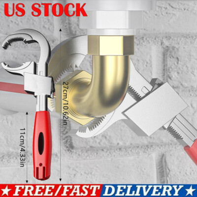 Adjustable Wrench Large Opening Spanner  Shower Heads Repair Tool Valves Faucets