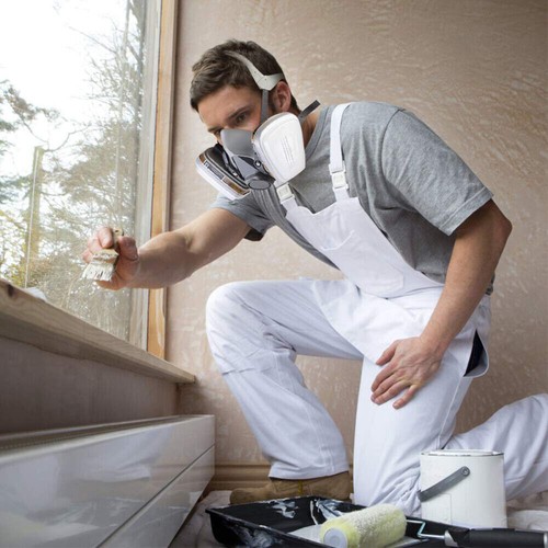 6200 Half Face 16 IN 1 Gas Mask Chemical Vapor Paint Spray Respirator + Filter