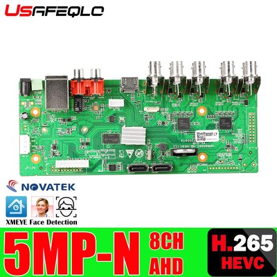 6 in 1 H.265+ 8ch 5MP-N AHD DVR Board for AHD 5MP 4MP 1080P 720P Camera