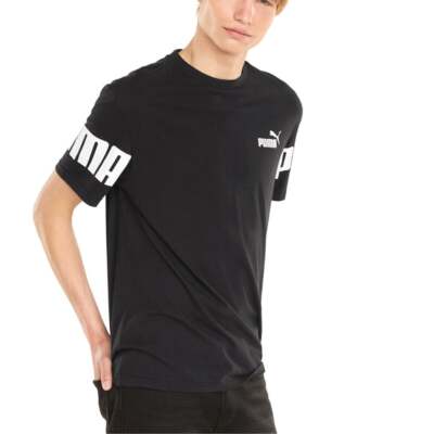 

Puma Power Colorblock Crew Neck Футболка с коротким рукавом Big Tall Mens Size  Ca, Черный, Puma Power Colorblock Crew Neck Short Sleeve T-Shirt Big Tall
