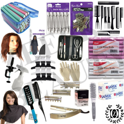 美容学校パーマ用セット Beauty School Kit Hair Practice Set All in One Travel Bag