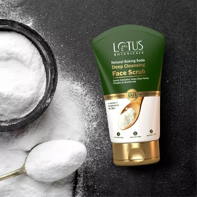 Lotus Botanicals Natural Baking Soda Deep Cleansing Face Scrub (100g)