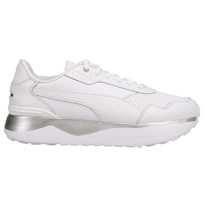 Женские кроссовки Puma R78 Voyage Premium на шнуровке серебристо-белого цвета, повседневная обувь 3838