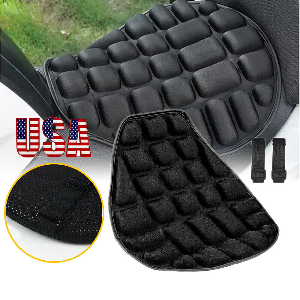 Motorcycle Gel Seat Cushion Comfort Pillow Pad Cover Pressure Relief Universal