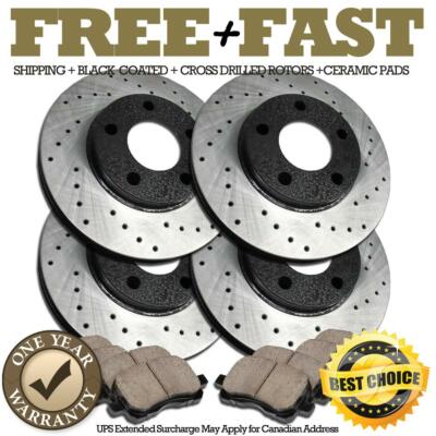 H0867 FRONT+REAR Brake Rotors Pads FOR 2003 2004 INFINITI G35 COUPE w/ BREMBO