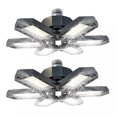 LED Garage Light 9900000LM Super Bright Work Shop Ceiling Lights Deformable Bulb