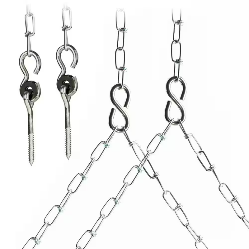 Porch Swing Chain Kit Heavy Duty Hanging Hardware Zinc Plated Steel Chain