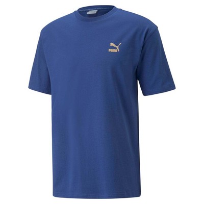 

Мужская футболка с коротким рукавом Puma Classics 70S с психоделическим рисунком и круглым вырезом, размер, Синий, Puma Classics 70S Psychedelic Graphic Crew Neck Short Sleeve T-Sh
