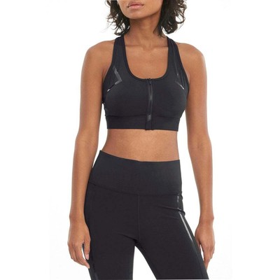 

Puma High Impact Front Zip Bra Womens Size  Casual 520295-01, Черный