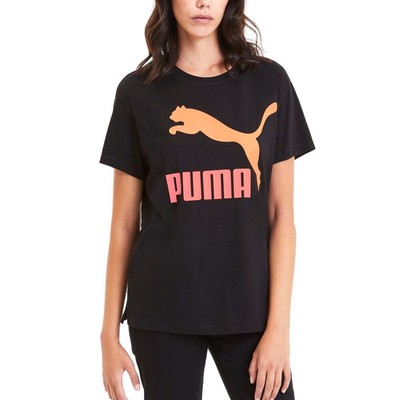 

Футболка Puma Classics Logo Crew Neck Женская черная повседневная 595514-91, Черный