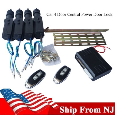 4PCS 12V Car Power Door Actuator Power Central Lock Keyless Entry System Kit