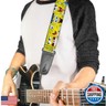 Buckle-Down Nickelodeon Guitar Strap, SpongeBob Expressions Stripe Blue, 2 Inches Wide