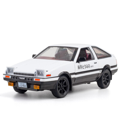1:20 Initial D Toyota TRUENO AE86 Diecast Model Car Toy Sound&Light Collectible