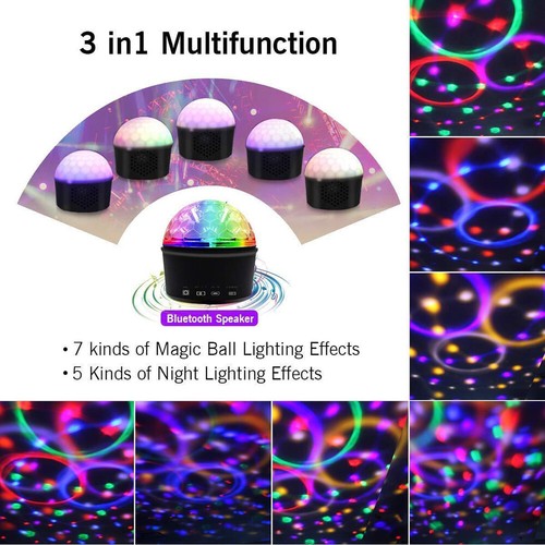 smartech wireless led disco ball speaker