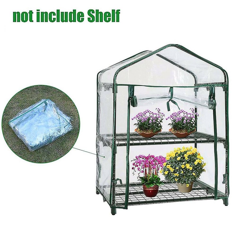2//3//4//5 Tiers Greenhouse Cover Walk In Grow Bag Garden Plant Shed Tunnel PVC