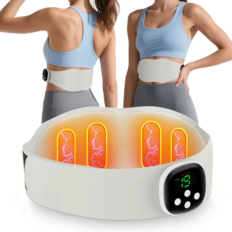New Lycra Electric Heating Waist Massage Belt 8 Mode 9 Level Hot Compress Massag