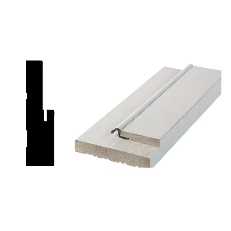 Woodgrain Exterior Door Frame 85in Primed Finger Jointed Wood Reversible Angled