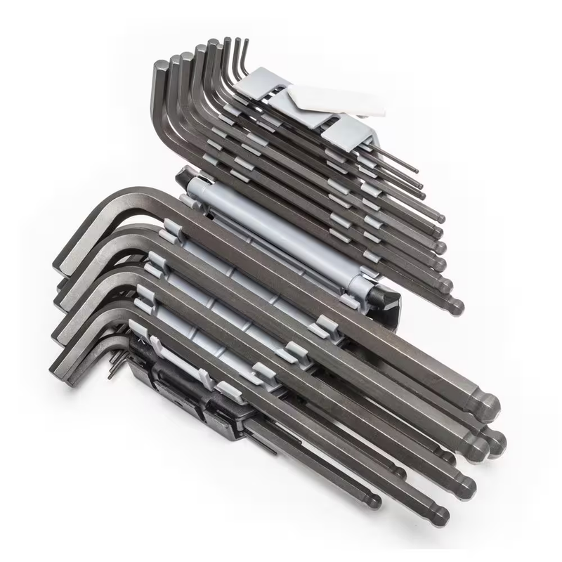 Husky 26 Piece Hex Key Set Ball End SAE Metric Allen Wrench Alloy Steel Caddy 26