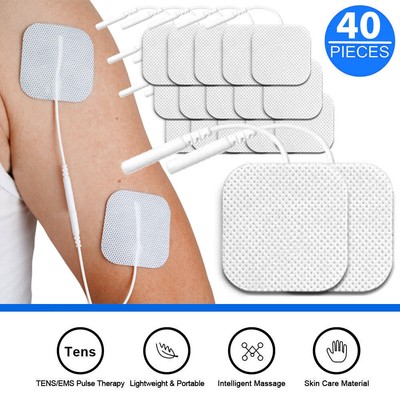 40 Tens Electrode Pads for EMS Units 7000 3000 2x2 Muscle Stimulator Replacement