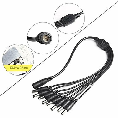 New 12V 5A 60W DC Power Supply With A 8 Way CCTV Splitter Cable For Cameras,LED