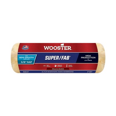 WOOSTER R239-9 Paint Roller Cover,9''L,3/8''Nap,Knit 3UW67