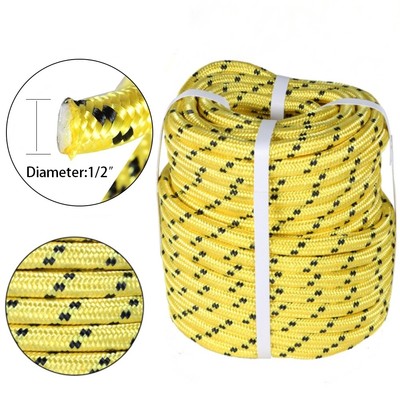 6180Lbs Breaking Strength Double Braid Polyester Rope Bull Rope 1/2Inch Diameter