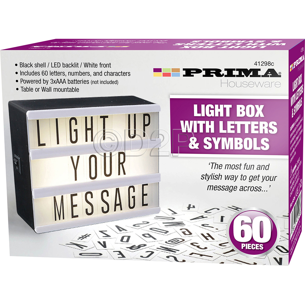 LED LIGHT MESSAGE DISPLAY BOX WITH LETTERS SYMBOLS WORD WEDDING PARTY