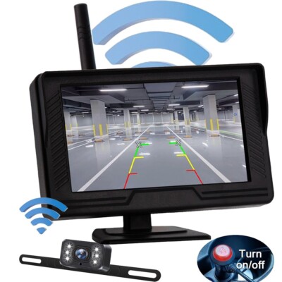 1080P Wireless Backup Camera 4.3'' Rear View Monitor Kits For TRUCK Trailer RV