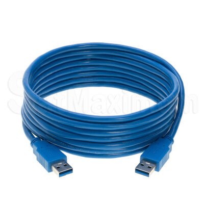 USB 2.0/3.0 Cable Type A Male to A Male High-Speed Data Transfer Charger Cord