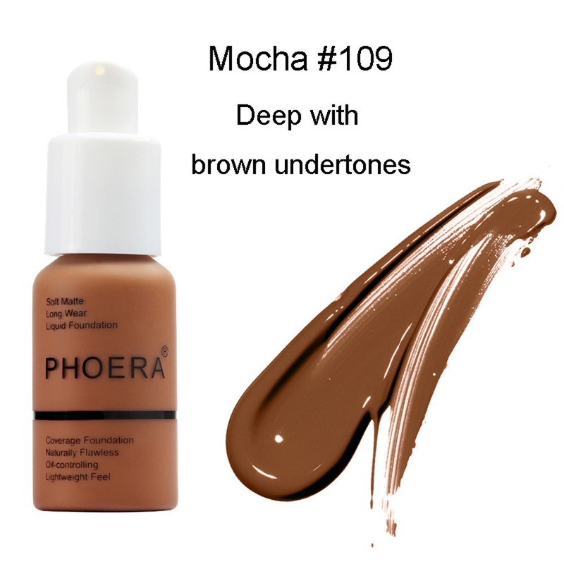 Phoera Foundation Makeup Full Coverage Liquid Long Lasting Shade Base Brighten