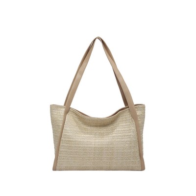 Straw Bag Beach Tote Large Woven Shoulder Summer Purse Women Handbag