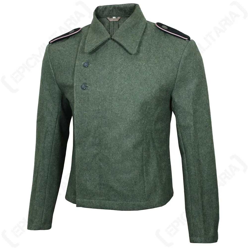 Pre-owned 100% German Army Elite Field Grey Panzer Tunic - Ww2 Repro Uniform Jacket In Green