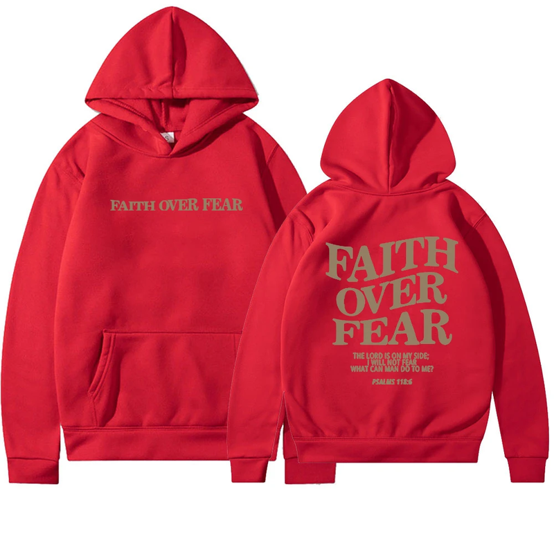 Faith over Fear Christian Hoodie for Woman Christian Sweatshirt Jesus Sweatshirt