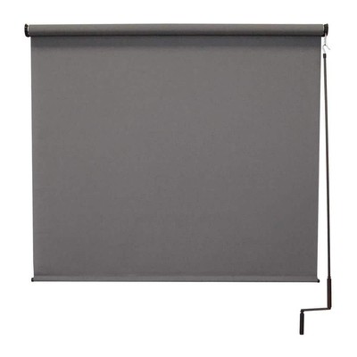 SeaSun Morro Bay Grey Cordless Premium PVC Fabric Outdoor Roller Shade 84'' x 96''