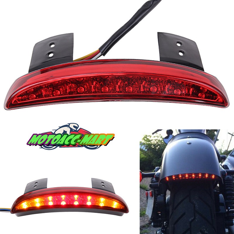 For Harley Bobber Motorcycle LED Turn Signal Tail Rear Light Fender Brake Light