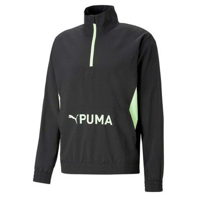 

Мужской повседневный пуловер на молнии Puma Fit Heritage с тканой застежкой-молнией, размер , 523, Черный, Puma Fit Heritage Woven Zip Pullover