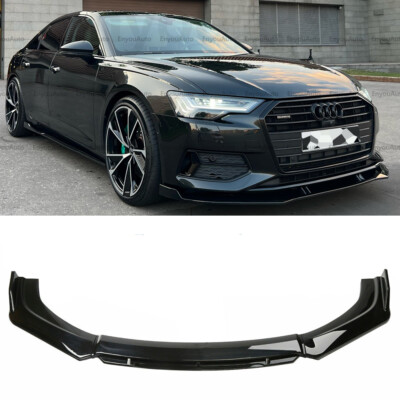 For Audi A3 A4 A5 A6 Front Bumper Lip Spoiler Splitter Diffuser Gloss Black 