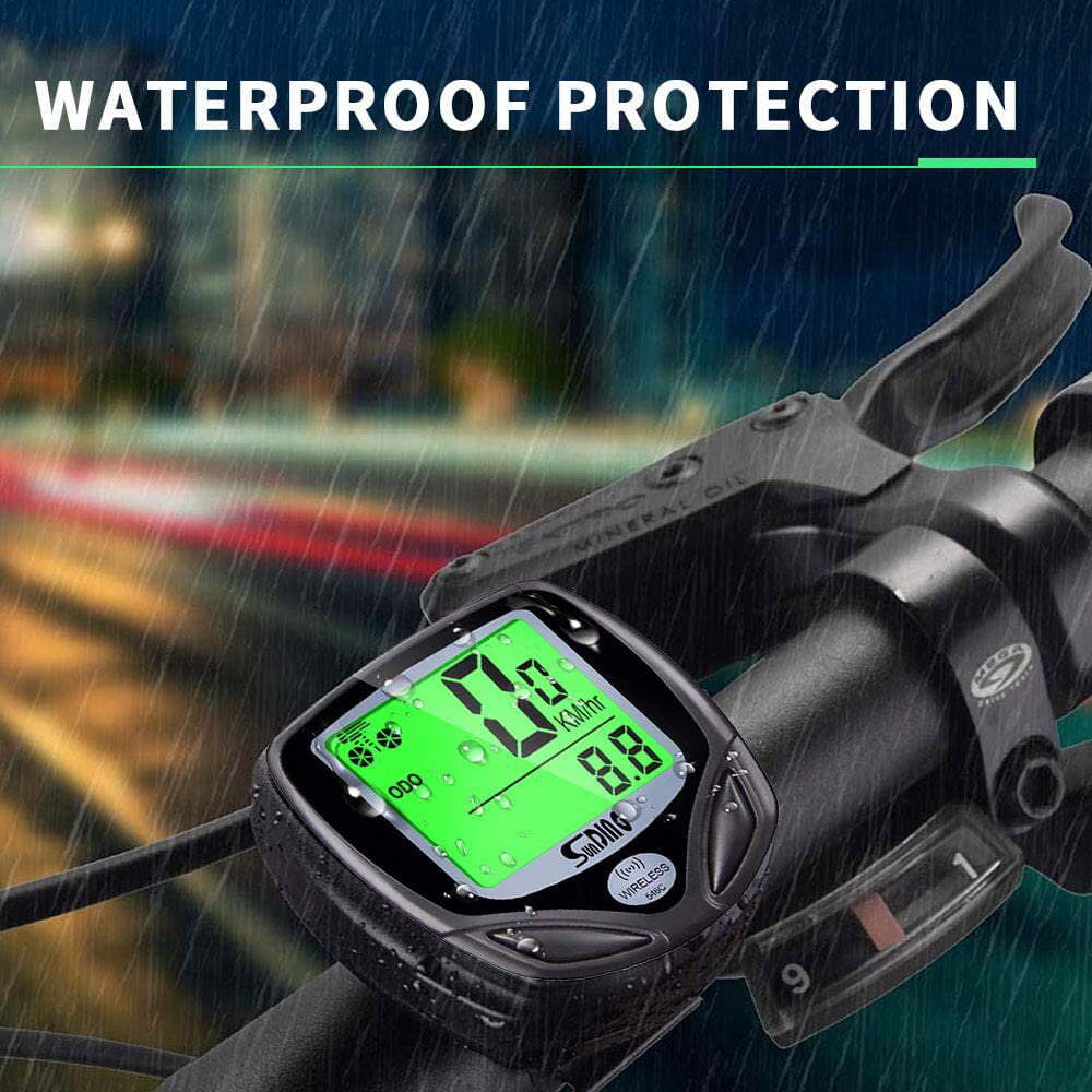 Bicycle Speedometer and Odometer Waterproof Cycle Bike Computer with LCD Display
