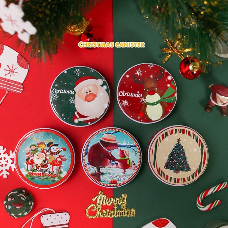 Es Cookie Box Storage Containers Christmas Tin Gift Box