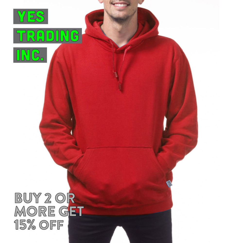 red pro club hoodie