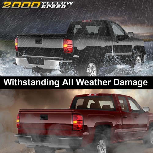 Tail Lights Assembly Fit For 2014-2019 Silverado Red Lens Rear Brake Lamps